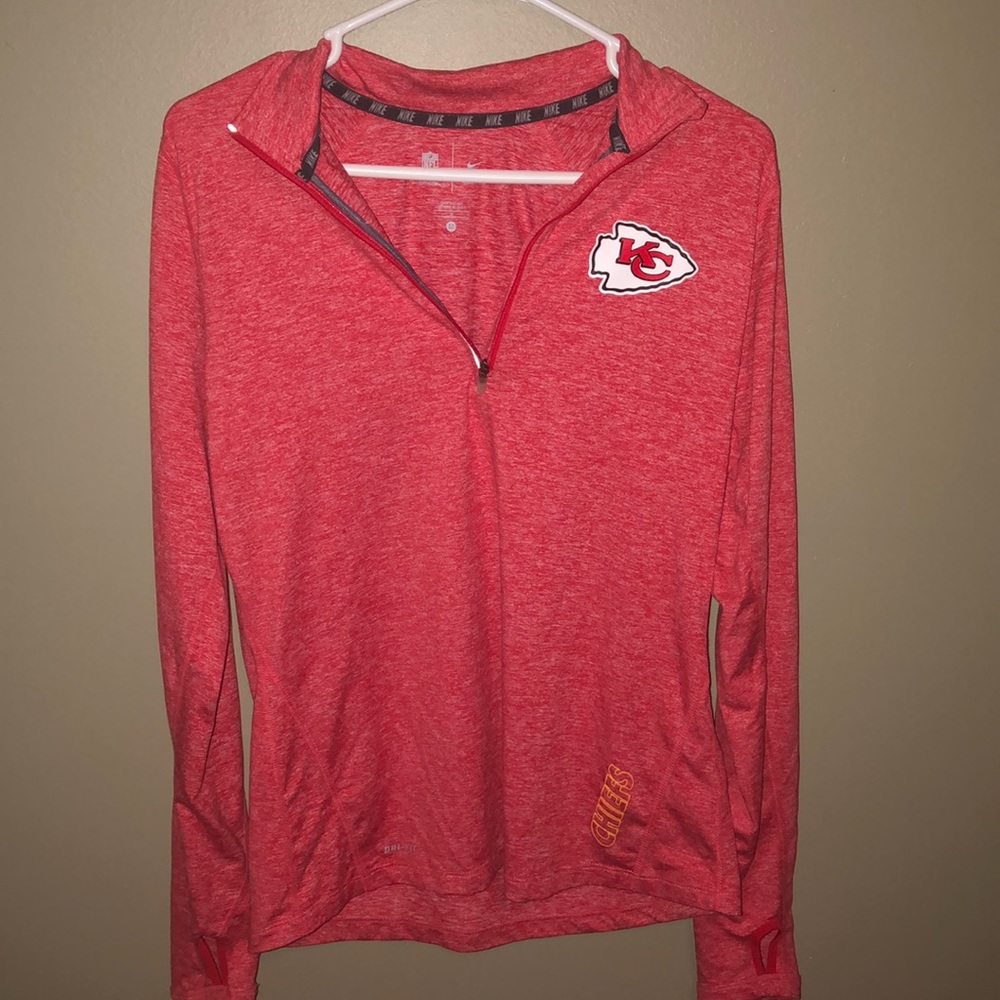 Nike KC Chiefs Half-Zip Pullover Jacket Red
